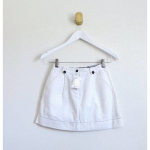 NEW! Jacadi Paris Denim Mini Skirt White Girls SZ 10
